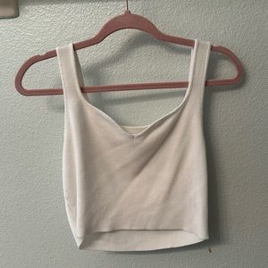 White cropped tank